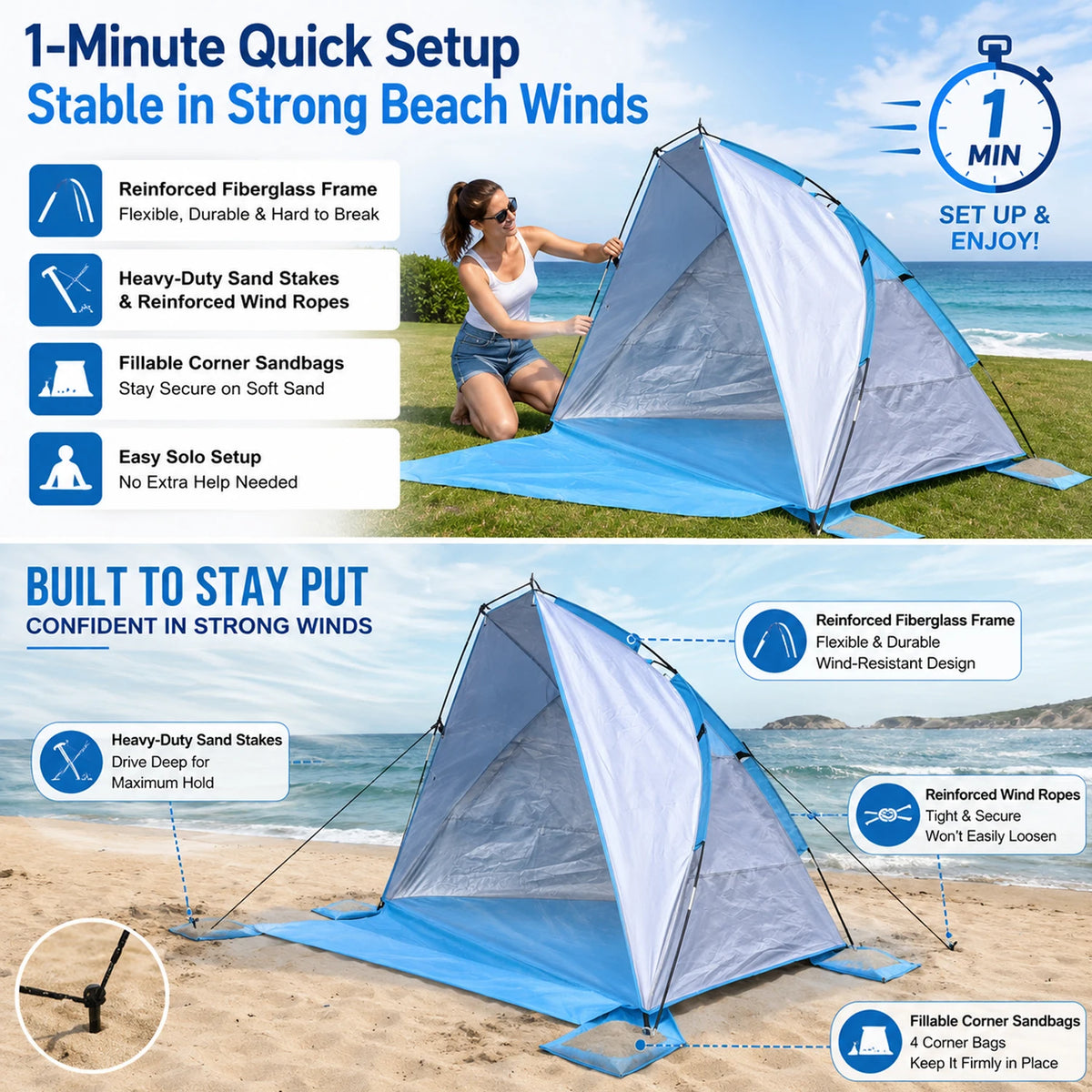 Portable beach Sun Shade