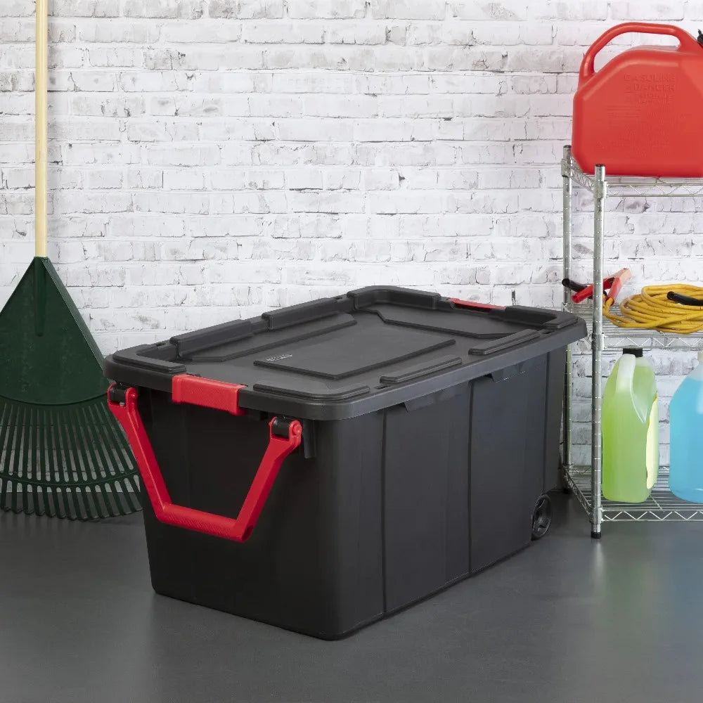Sterilite Extra Large Storage Bin , 40 Gallon with Wheels , Pack of 2