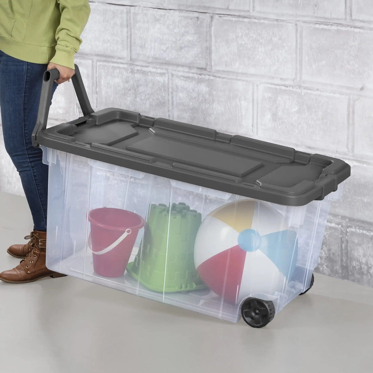 Sterilite Extra Large Storage Bin , 40 Gallon with Wheels , Pack of 2