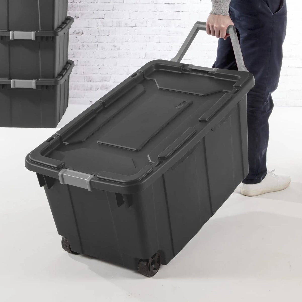 Sterilite Extra Large Storage Bin , 40 Gallon with Wheels , Pack of 2