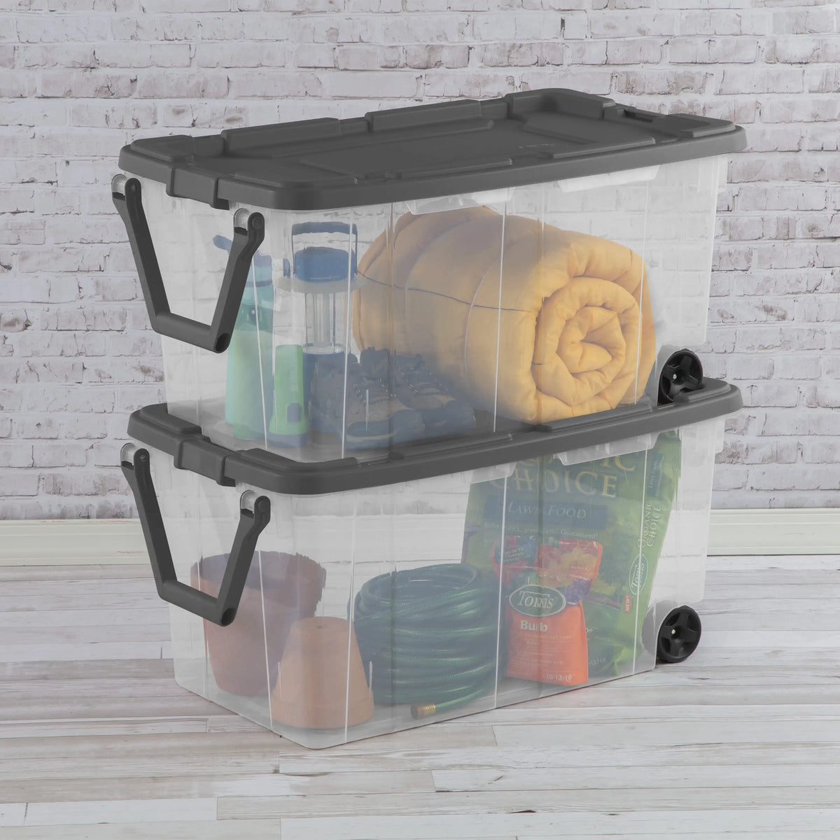 Sterilite Extra Large Storage Bin , 40 Gallon with Wheels , Pack of 2