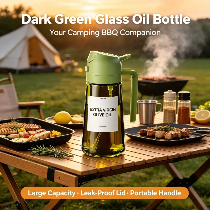 2-in1 Glass Oil Dispenser & Sprayer