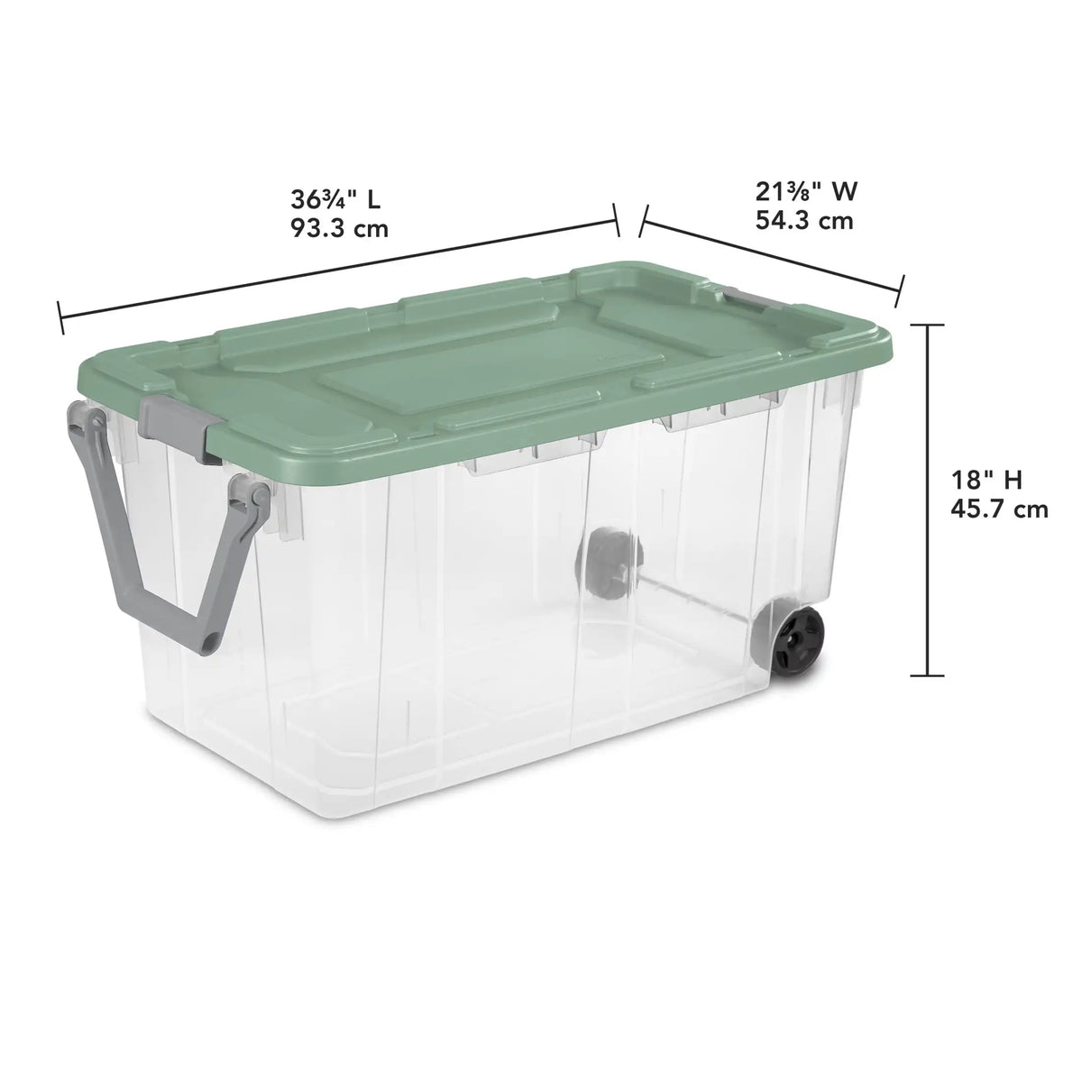 Sterilite Extra Large Storage Bin , 40 Gallon with Wheels , Pack of 2