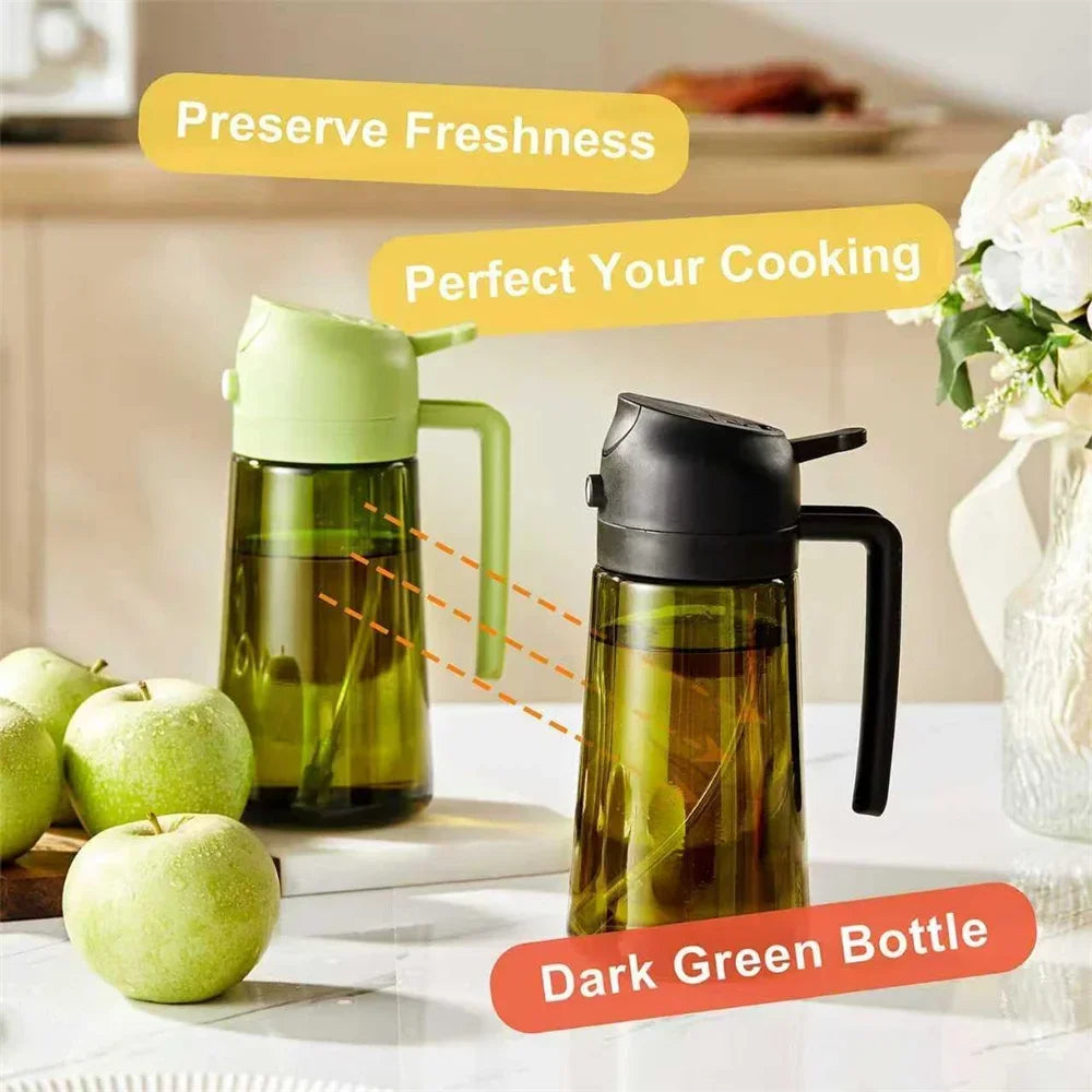 2-in1 Glass Oil Dispenser & Sprayer