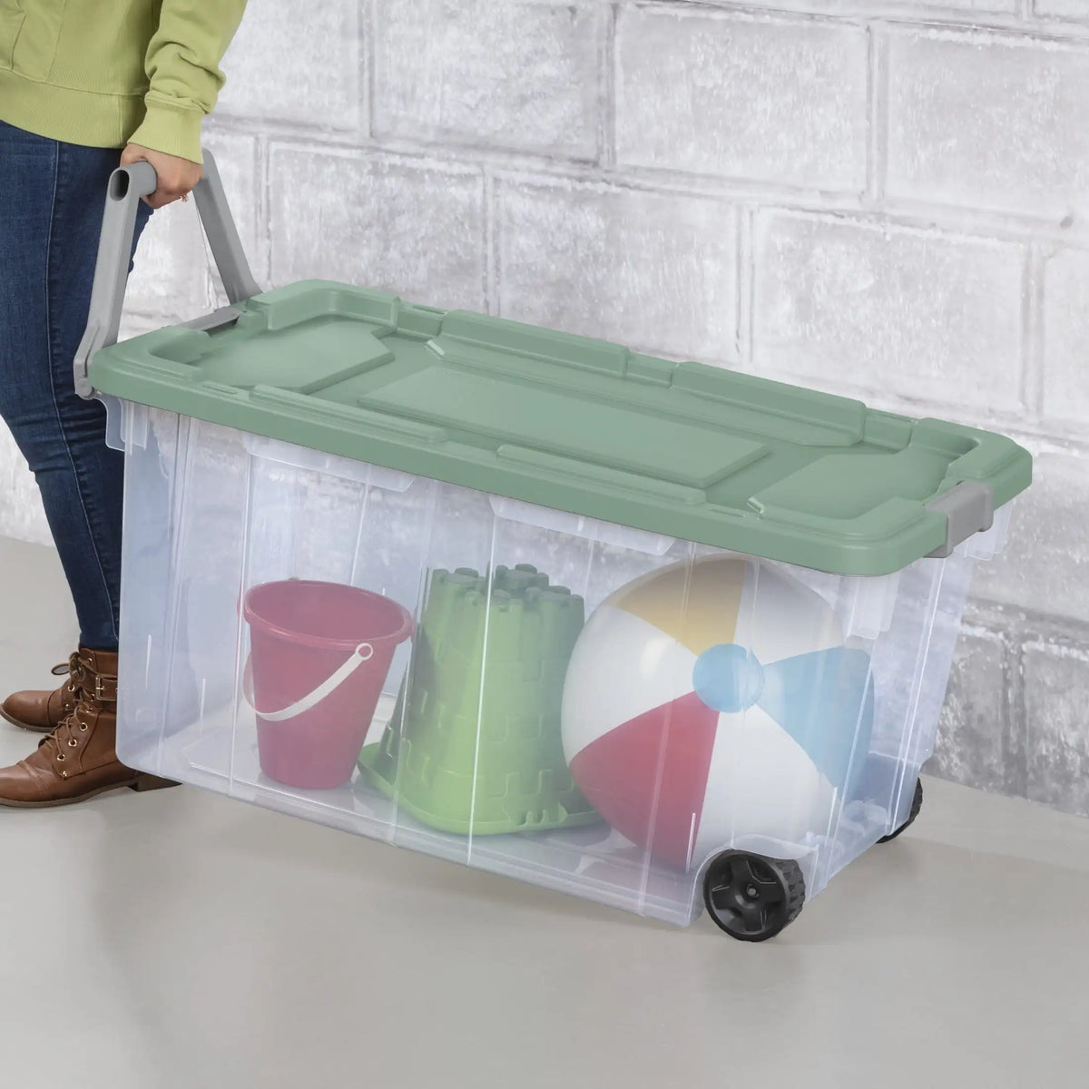 Sterilite Extra Large Storage Bin , 40 Gallon with Wheels , Pack of 2