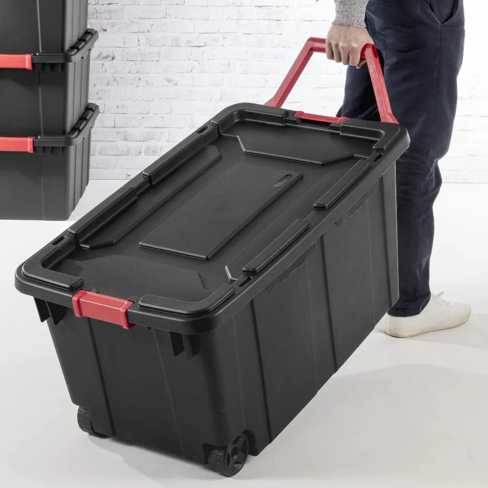 Sterilite Extra Large Storage Bin , 40 Gallon with Wheels , Pack of 2