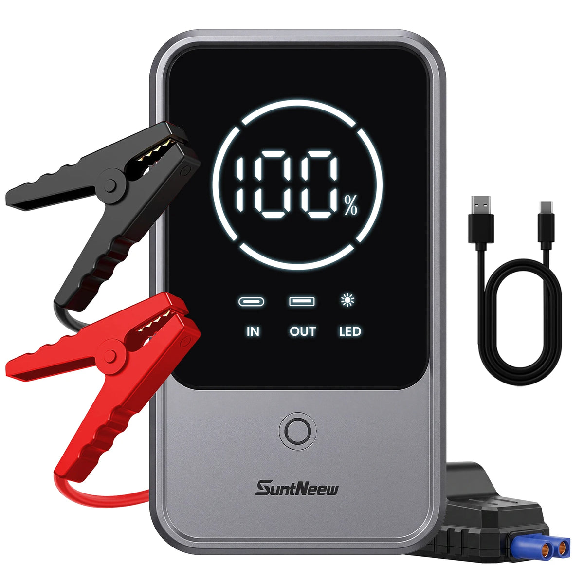 Jump Starter & Power Bank -10000mAh -2000A- 12V Battery Booster