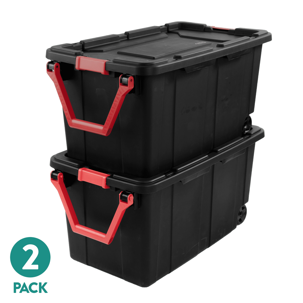 Sterilite Extra Large Storage Bin , 40 Gallon with Wheels , Pack of 2