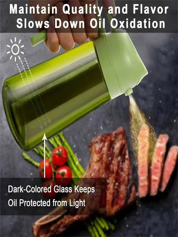 2-in1 Glass Oil Dispenser & Sprayer