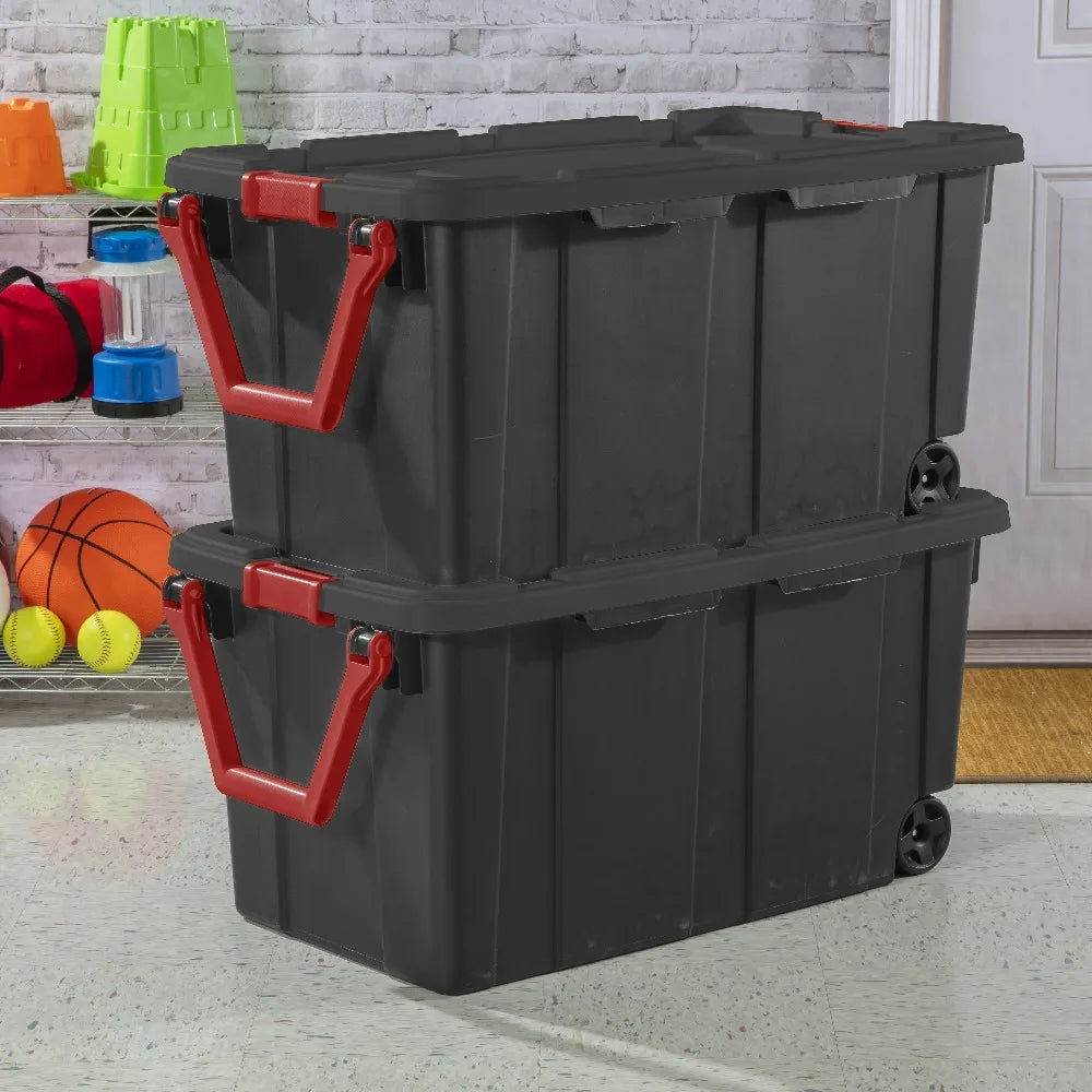 Sterilite Extra Large Storage Bin , 40 Gallon with Wheels , Pack of 2