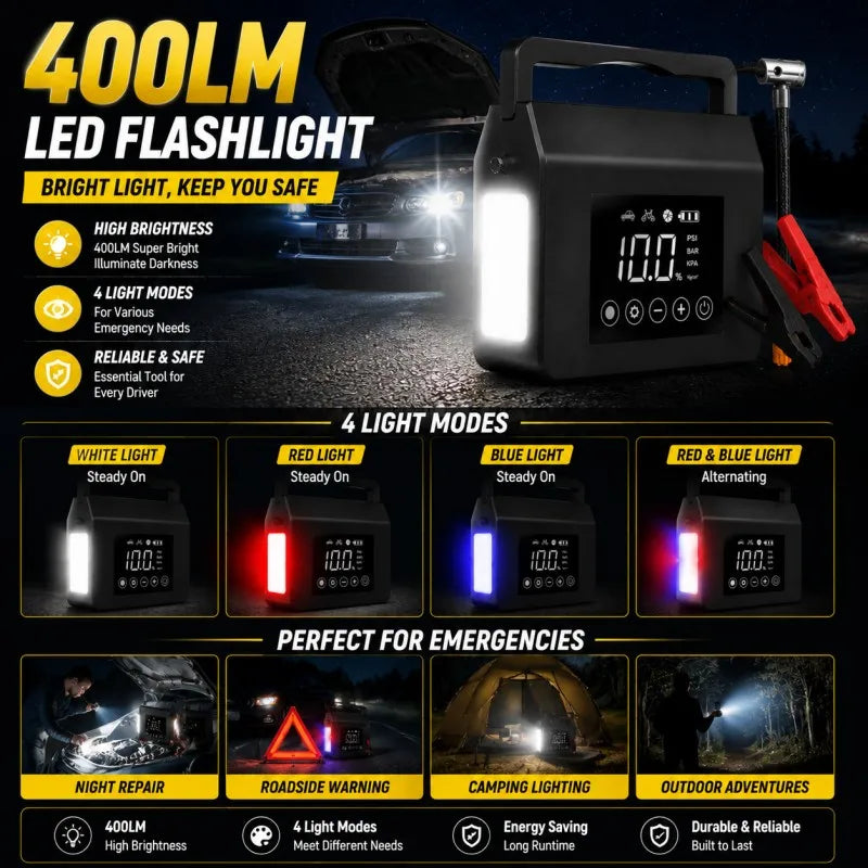 Jump Starter 4000A Portable Car Battery