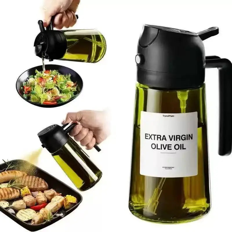 2-in1 Glass Oil Dispenser & Sprayer